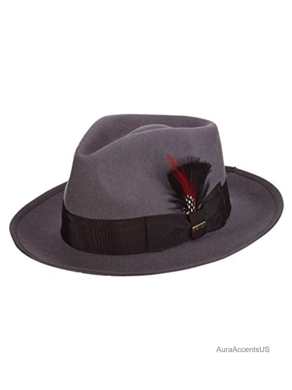 Wool Felt Snap Brim Fedora Hat 2.25" Brim Classic Zoot Style